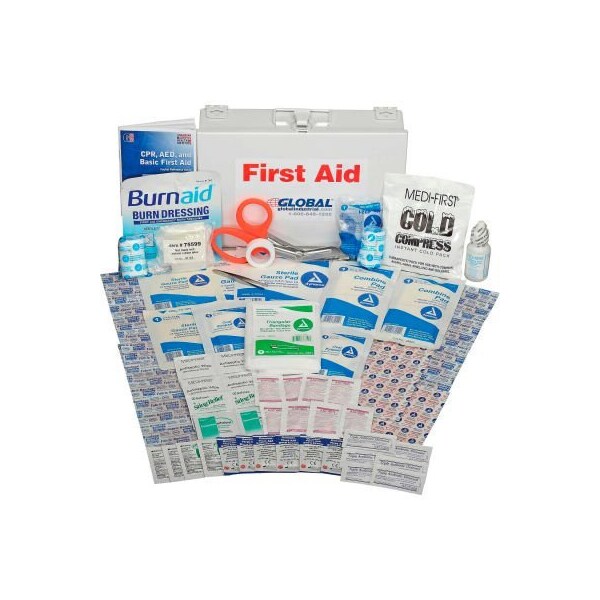 Acme United Global Industrial First Aid Kit 25 Person ANSI Compliant Metal Case 761292A - main